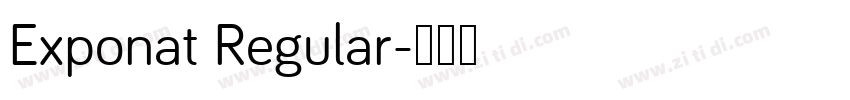 Exponat Regular字体转换